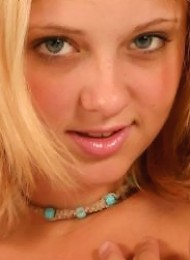 cute blonde teen in black