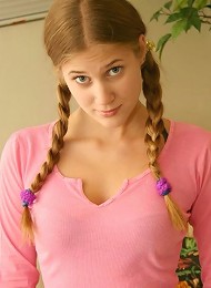 Allison looking cute in pigtails