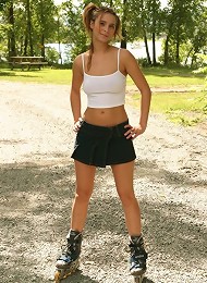 tight white vest top